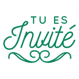 Tu es invite lettering PNG Design