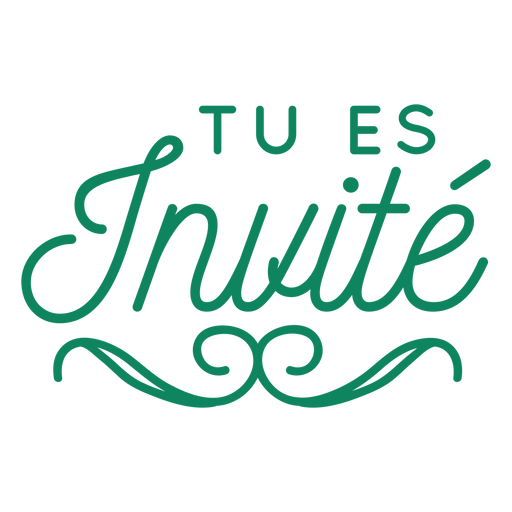 Tu es invite lettering PNG Design