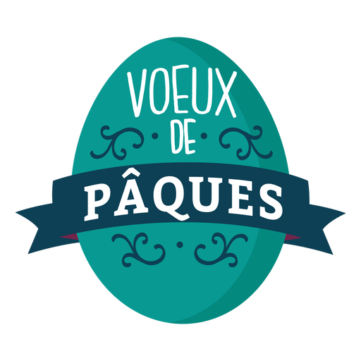 Letras de huevo voeux de paques Diseño PNG