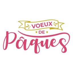 Voeux de paques cinta letras Diseño PNG