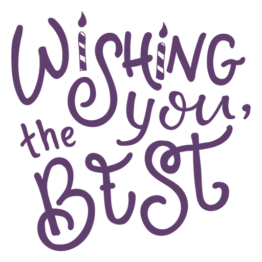 Wishing you the best lettering PNG Design