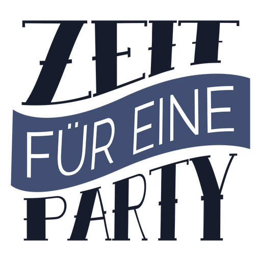 Letras de zeit fur eine party Diseño PNG