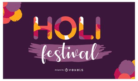 Holi Festival Lettering Design Holi Festival Lettering Design