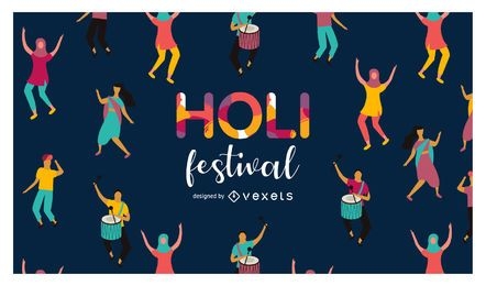 Holi Festival Illustration