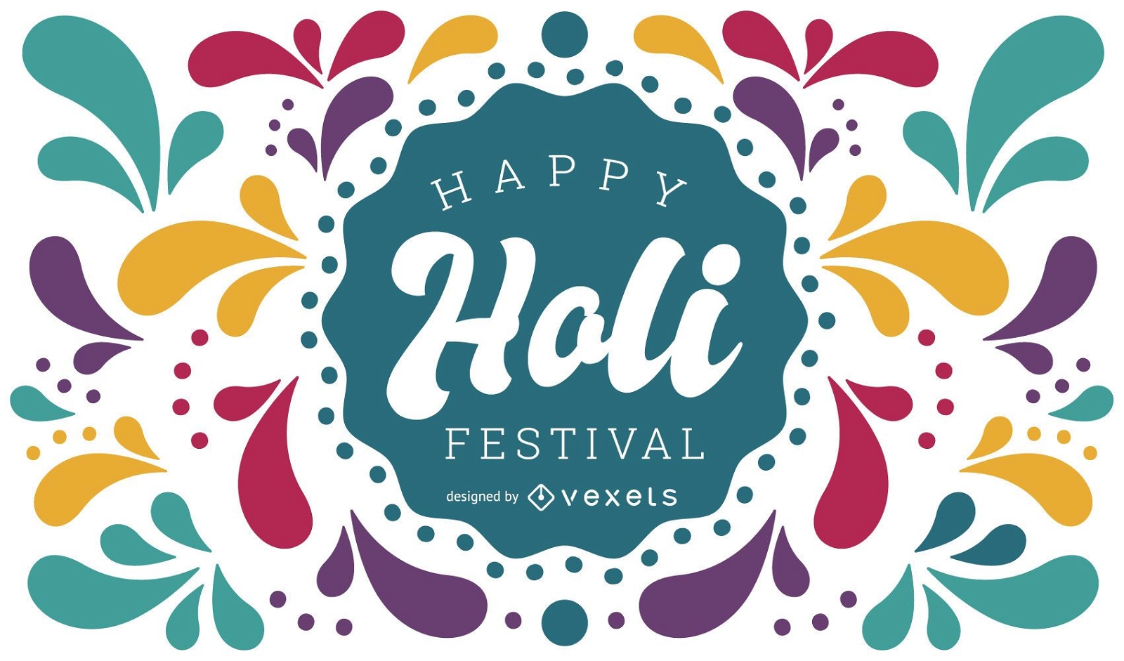 Glückliches Holi Festival Design