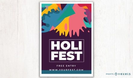 Holi Fest Poster Design