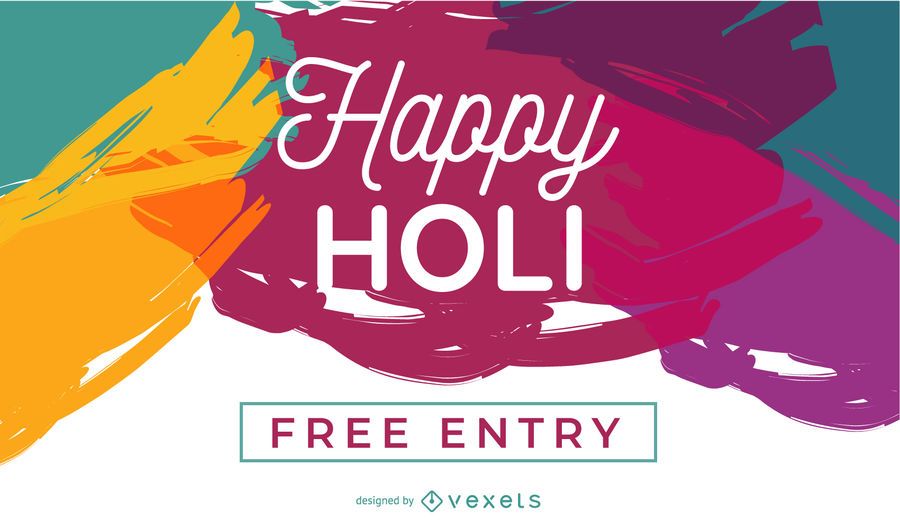 Diseño de cartel Happy Holi Diseño de cartel Happy Holi