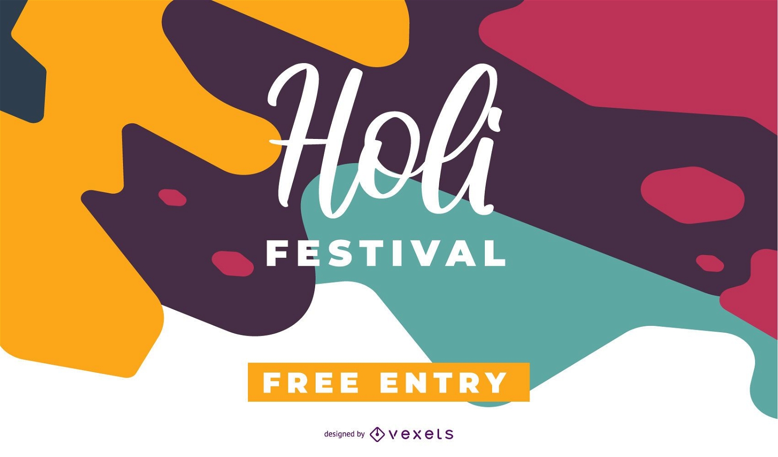 Design colorido do Festival Holi