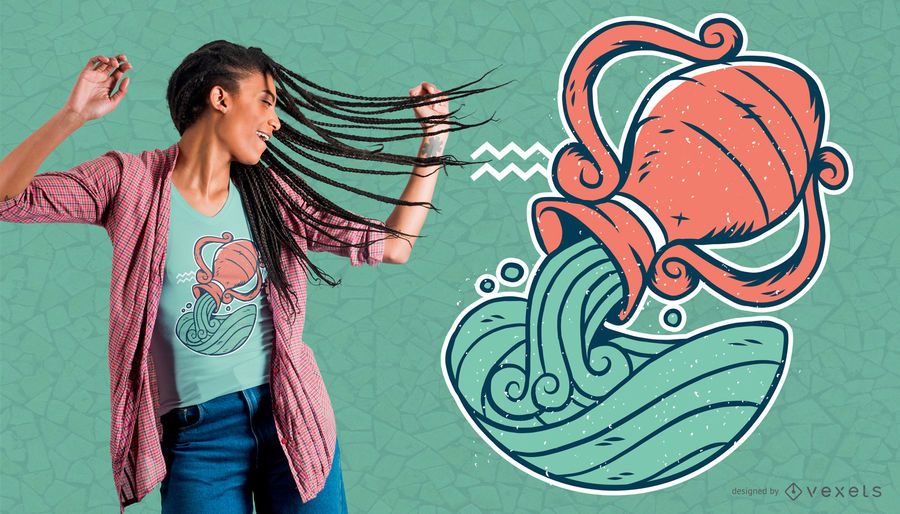 Diseño de camiseta Acuario Diseño de camiseta Acuario