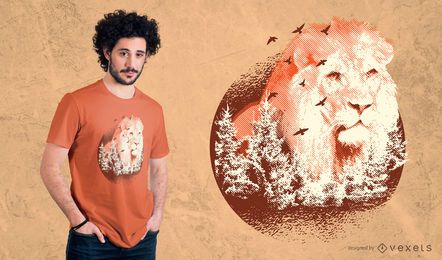 Diseño de camiseta Forest Lion Diseño de camiseta Forest Lion