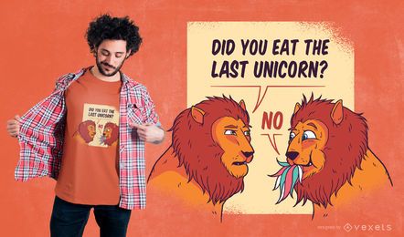Diseño divertido de la camiseta de los leones Diseño divertido de la camiseta de los leones