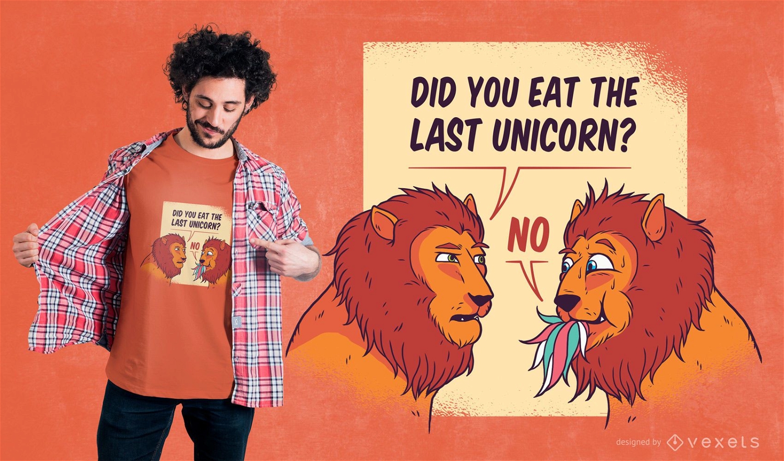 Funny Lions T-Shirt Design
