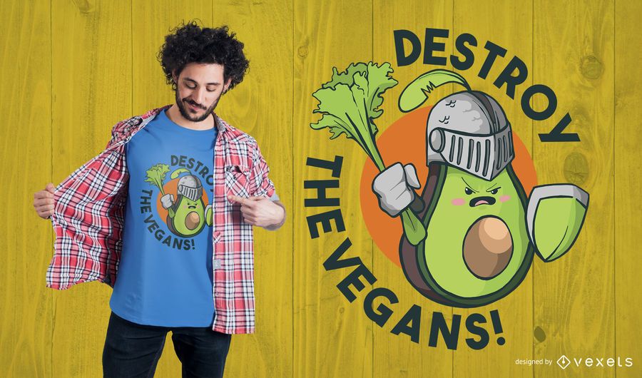 Destroy the Vegans T-Shirt Design Destroy the Vegans T-Shirt Design