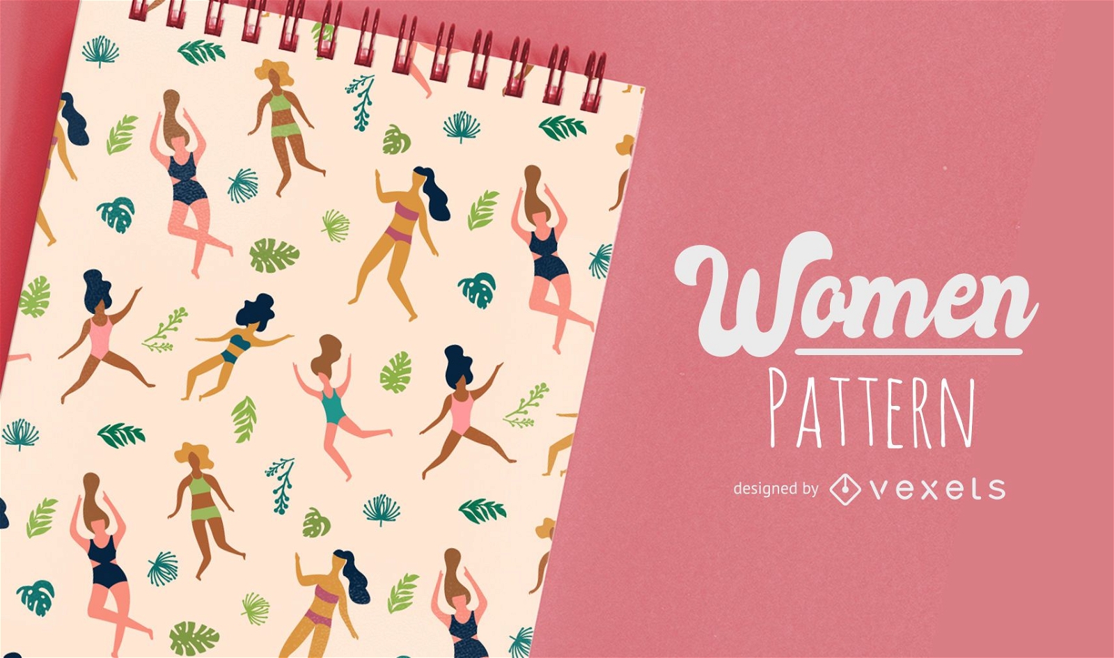 Flat Women Pattern Design
