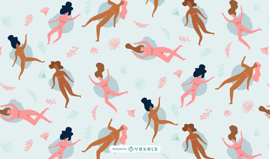 Women Illustrated Pattern Design Women Illustrated Pattern Design
