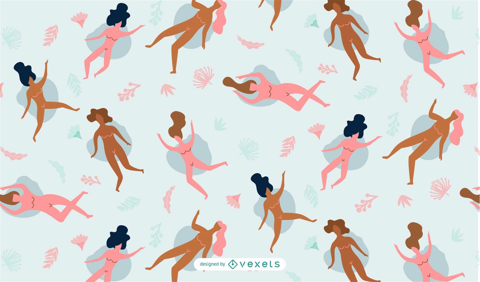 Illustrierte Mustergestaltung für Frauen
