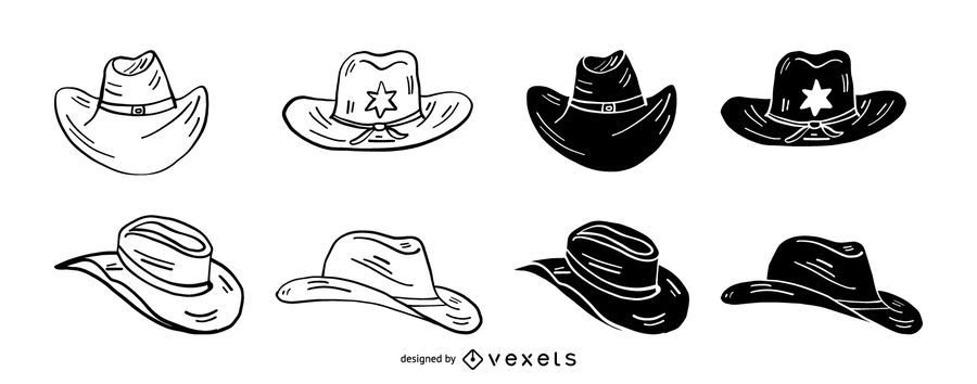 Cowboy Hat Design Set Cowboy Hat Design Set
