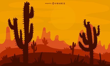 Projeto de ilustração do deserto Projeto de ilustração do deserto
