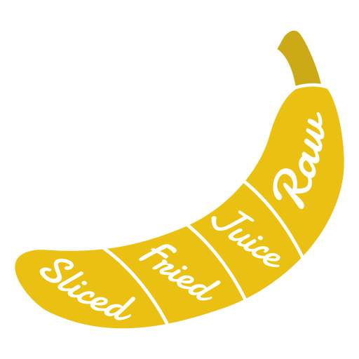 Bananenrohsaft gebraten flach gewürzt PNG-Design