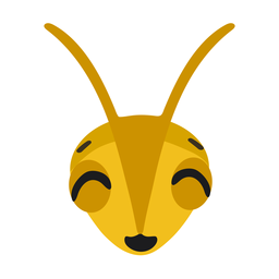 Adesivo plano de vespa com cabeça de abelha Desenho PNG