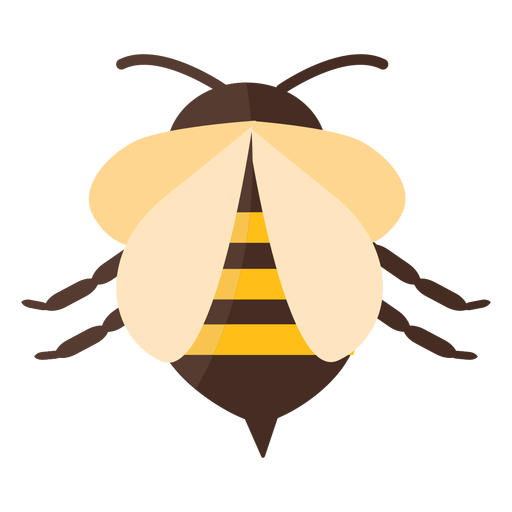 Picada de abelha listrada asa de vespa plana Desenho PNG