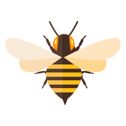 Bee stripe sting wing wasp flat PNG Design