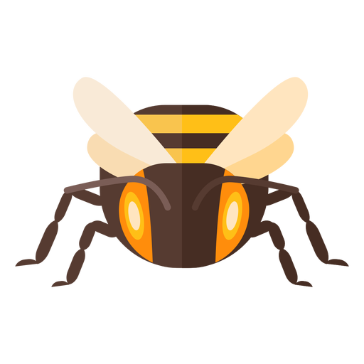 Bienenstreifenflügelwespe flach PNG-Design