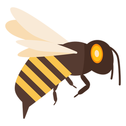 Picadura de abeja raya avispa plana Diseño PNG