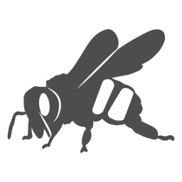Silhueta de vespa com faixa de asa de abelha Desenho PNG