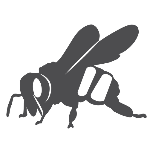 Silueta de avispa de raya de ala de abeja Diseño PNG