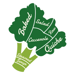 Brocoli assado salada caçarola quiche crua sopa vapor plana Desenho PNG