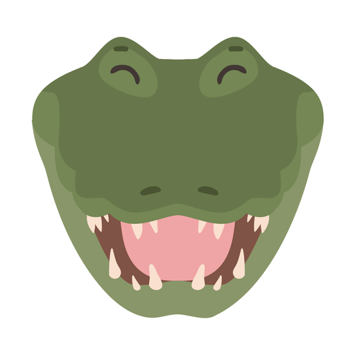 Crocodile laugh alligator fang flat sticker Transparent PNG Crocodile laugh alligator fang flat sticker Transparent PNG