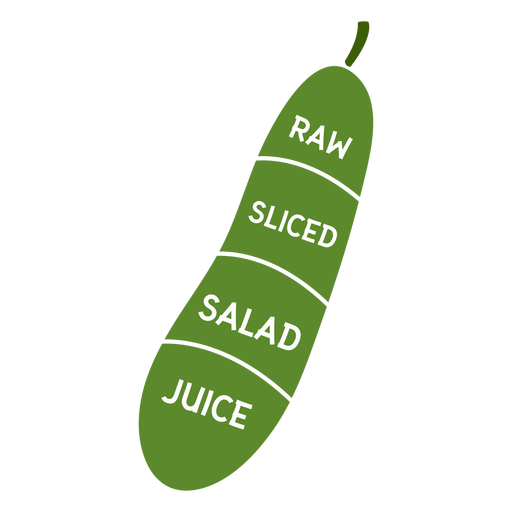 Roher geschnittener Salatsaft der Gurke flach PNG-Design