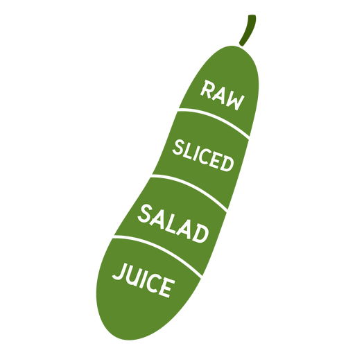 Suco de salada de pepino cru em fatias plana Desenho PNG