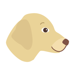 Pegatina plana oreja de cachorro de perro Diseño PNG