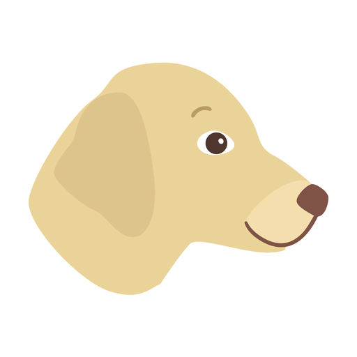 Dog puppy ear flat sticker PNG Design