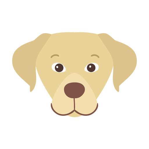 Dog puppy flat sticker PNG Design