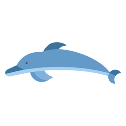 Cauda nadadeira de golfinho nadando plana arredondada geométrica Desenho PNG