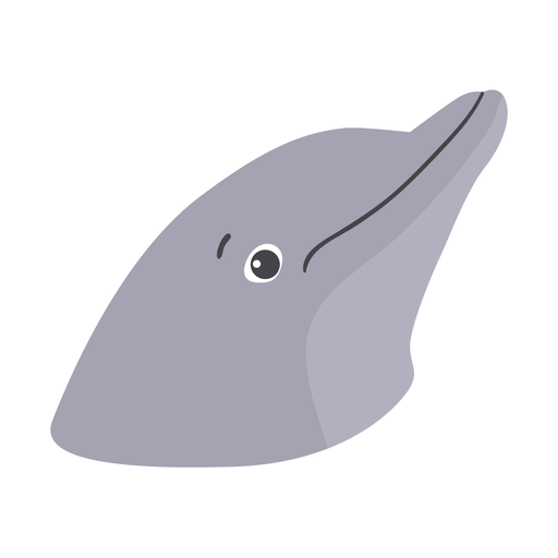 Adesivo de cabeça plana de golfinho Desenho PNG