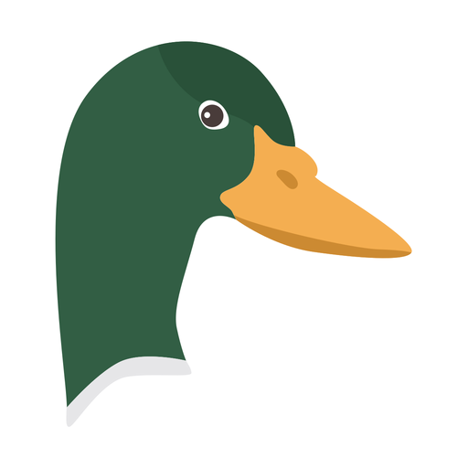 Duck drake wild duck beak head flat sticker - Transparent PNG & SVG ...