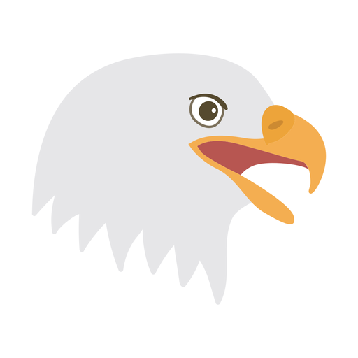 Eagle beak flat sticker PNG Design