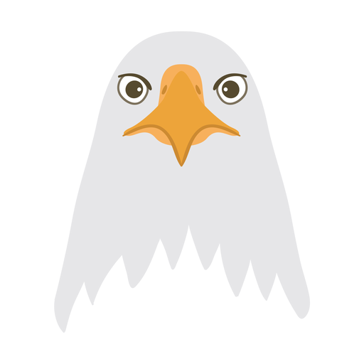 Eagle beak head flat sticker