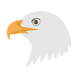 Flacher Aufkleber des Adlerkopfschnabels PNG-Design