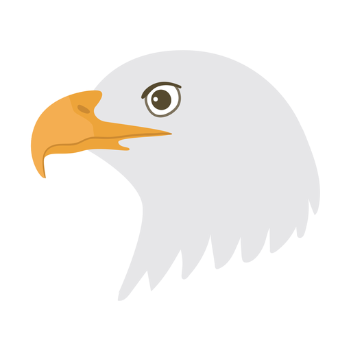Adesivo plano de bico de cabeça de águia Desenho PNG