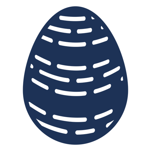 Egg easter painted easter egg easter egg pattern dashed line silhouette PNG Design