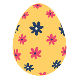 Huevo de pascua pintado huevo de pascua huevo de pascua patrón flor plana Diseño PNG