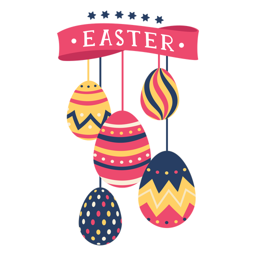 Ei Ostern gemalt Osterei Osterei Muster Band f?nf Sterne flach PNG-Design