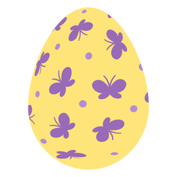 Ei Ostern gemalt Osterei Osterei Muster Muster Schmetterling flach PNG-Design