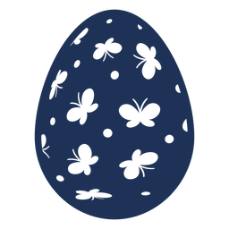 Egg easter painted easter egg easter egg pattern spot butterfly silhouette PNG Design