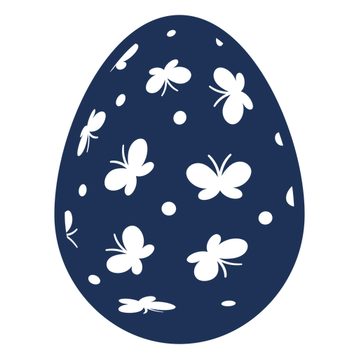 Ei Ostern gemalt Osterei Osterei Muster Muster Schmetterling Silhouette PNG-Design